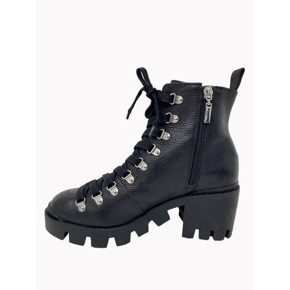 SCHUTZ Xayane Womens Size 5 Black High Ankle Booties 2.5 Inch Heel New - Picture 5 of 10